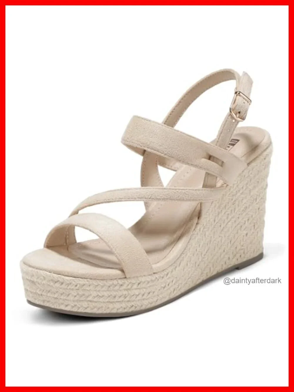 Wedge Sandals for Women Espadrille Platform High Heels Ankle Strap
